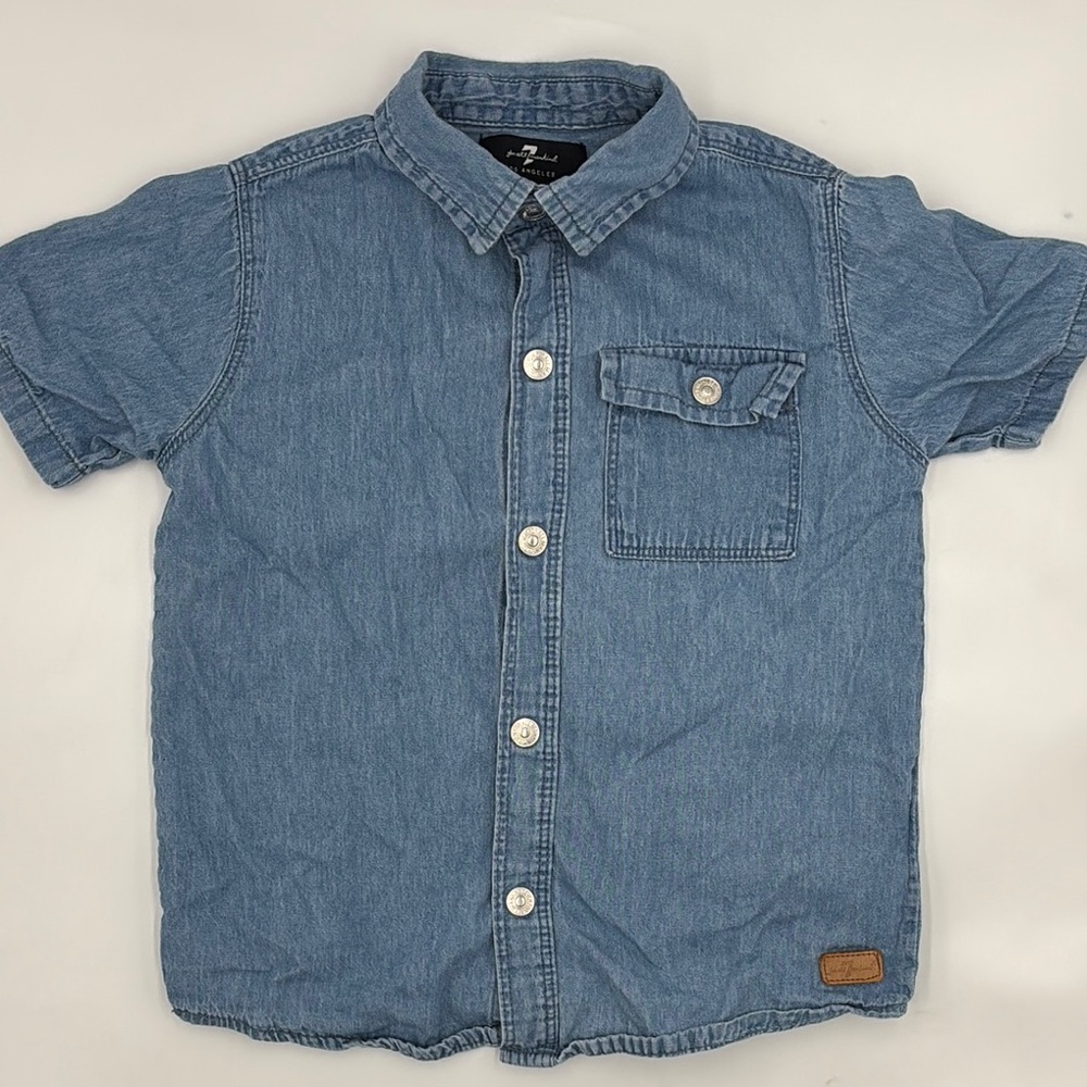7 For All Mankind Chambray Button-Down Shirt